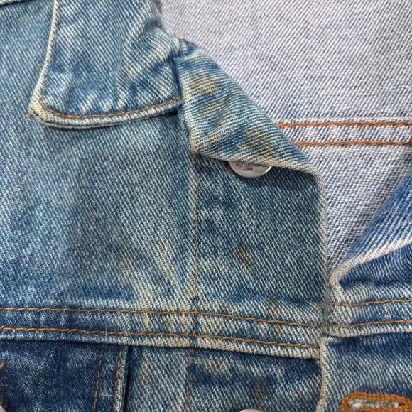 New Legends Vintage Denim Vest Medium Blue Cotton Trucker Sleeveless Jacket - Picture 3 of 6